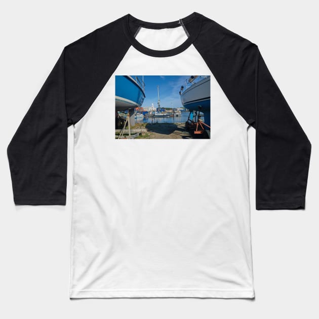 The Import Dock at the Port of Blyth Baseball T-Shirt by Violaman